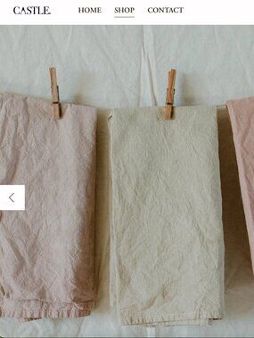 CASTLE.  Certified Organic Cotton Kitchen Towels – Set of Hand-Dyed Eco-Friendly